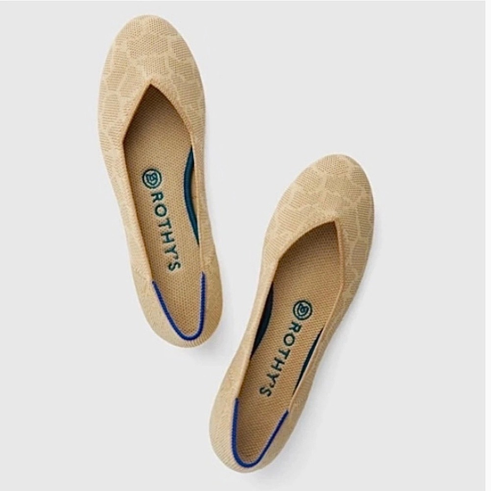 Rothy's The Flat Sahara Gold Retired‎ Rare Women's Size 7.5